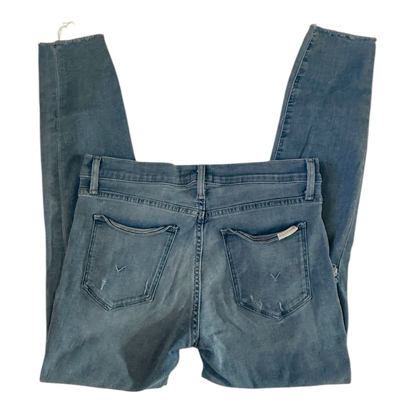 Hudson jeans Natalie 30 distressed look worn knees raw hem stretch - Picture 4 of 11